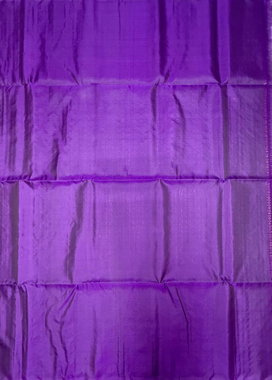 VSA633 - violet color body, pallu , blouse pure silk saree