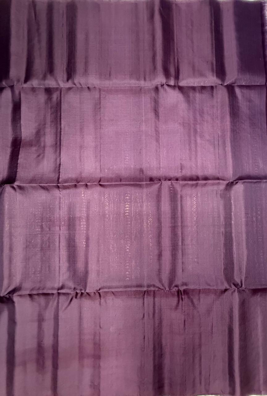 VSA637 - dark purple color body, pallu , blouse pure silk saree