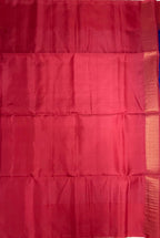 VSA649 - ink blue color body , pink color pallu , blouse pure silk saree