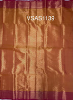 VSAS1139 - pinkish orange color body ,pallu , blouse.