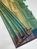 VSAS1141 - blue with green color body ,pallu , blouse.