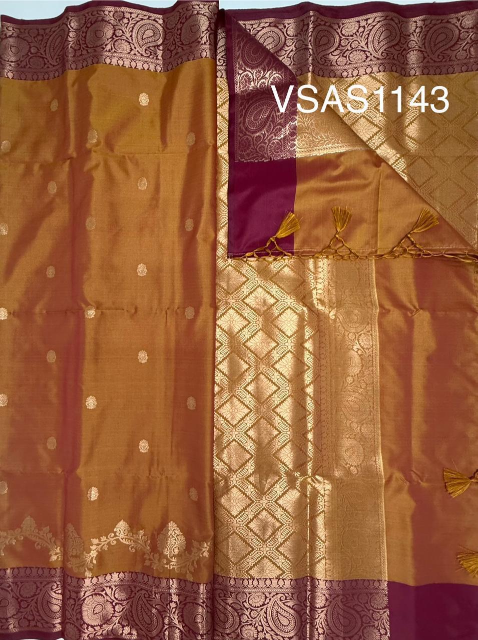 VSAS1143 - honey brown color body ,pallu , blouse.