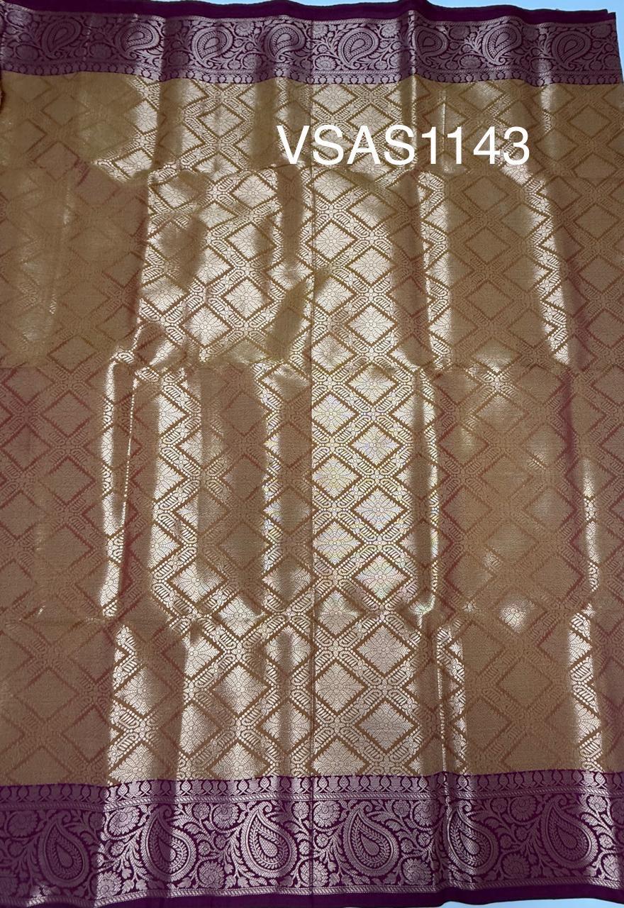 VSAS1143 - honey brown color body ,pallu , blouse.