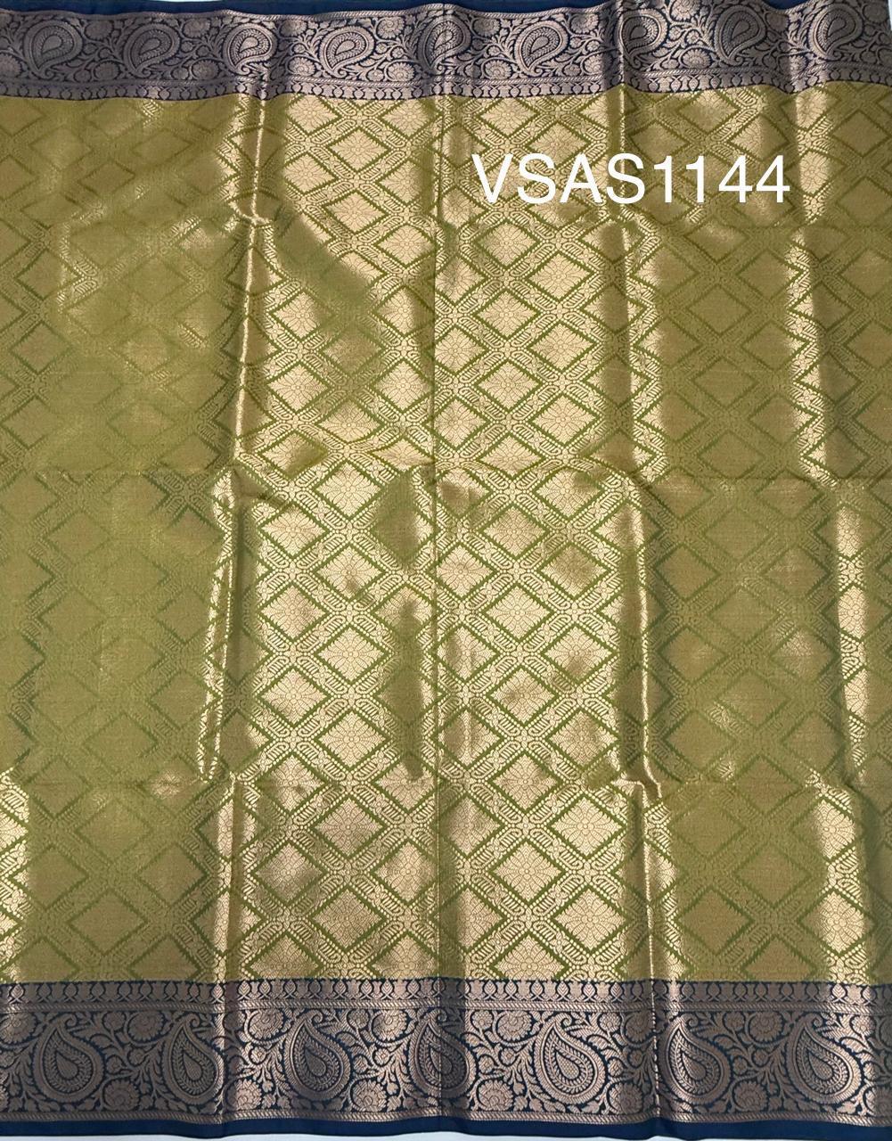 VSAS1144 - mehandi green color body ,pallu , blouse.