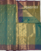 VSAS1151 - dual green color body ,pallu , blouse.