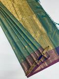VSAS1151 - dual green color body ,pallu , blouse.