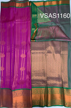 VSAS1160 - rani pink color body , peacock green color pallu , blouse.