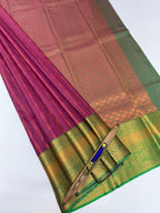 VSAS1173 - purple color body , peacock green color pallu , blouse.