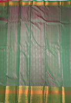 VSAS1178 - dark pink color body , peacock green color pallu , blouse.