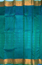 VSAS1183 - blue color body , peacock green color pallu , blouse.