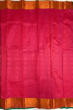 VSAS1187 - peacock blue color body , pink color pallu , blouse.