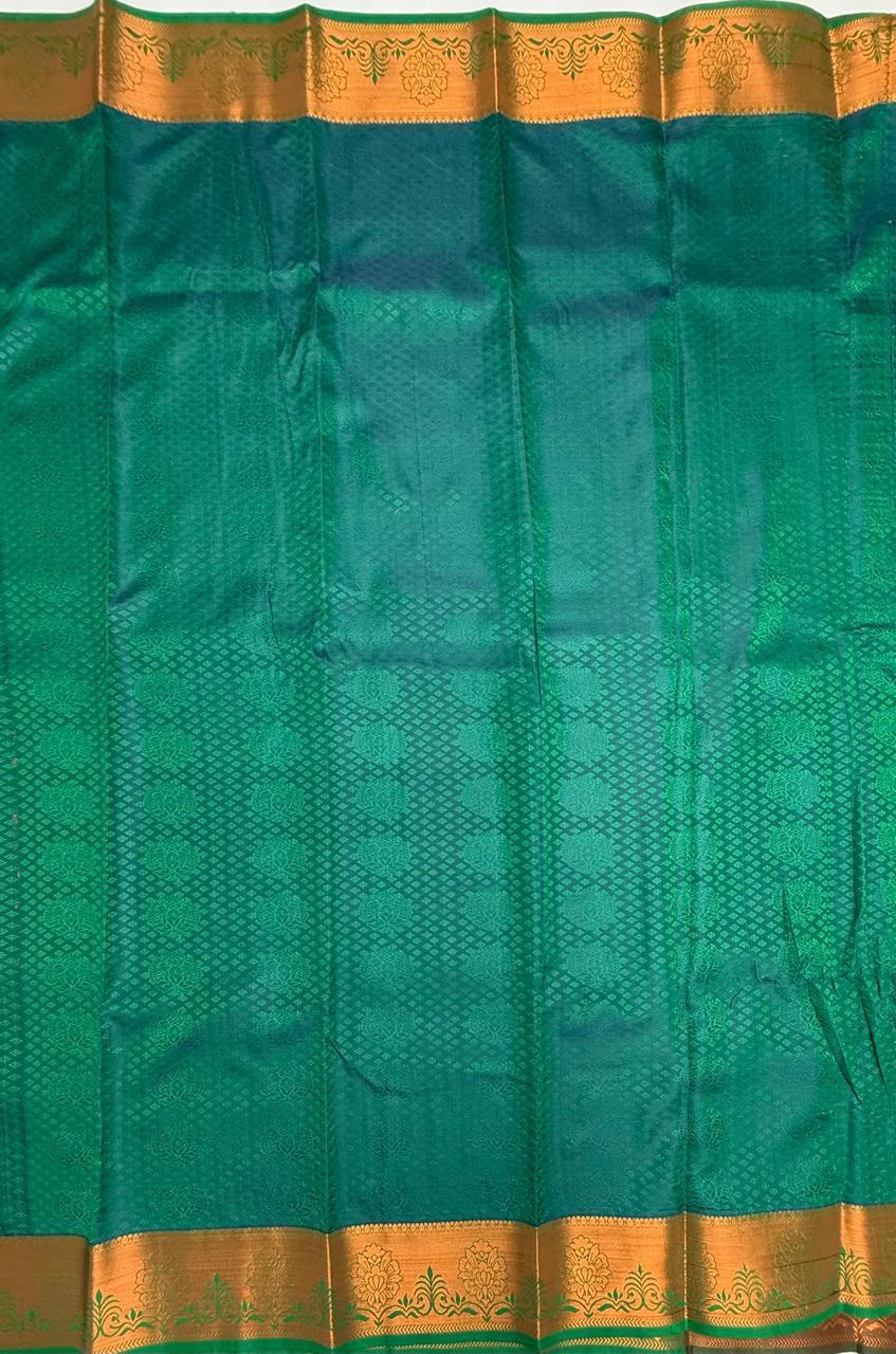 VSAS1188 - purple color body , peacock green color pallu , blouse.