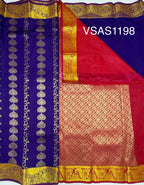 VSAS1198 - violet color body , dark pink color pallu , blouse.