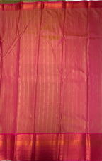 VSAS1169 - parrot green color body , pink color pallu , blouse.