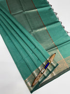VSAS1203 - turquoise blue color body , pallu , blouse.