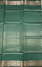 VSAS1203 - turquoise blue color body , pallu , blouse.