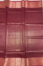 VSAS1207 - honey brown color body , pink color pallu , blouse.