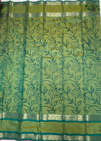 VSAS1213 - pink with yellow color body , blue with green color pallu , blouse.
