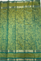 VSAS1214 - orange color body , blue with green color pallu , blouse.