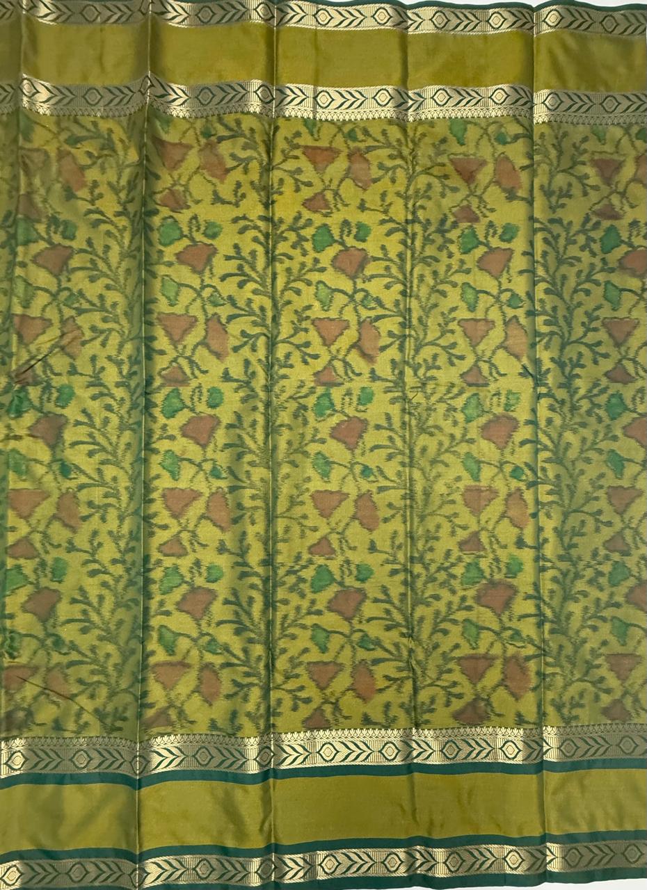 VSAS1215 - dual blue color body , dual green color pallu , blouse.