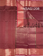VSAS1208 - dusky pink color body , pink color pallu , blouse.