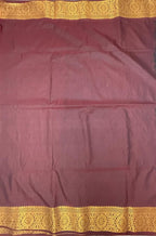VSAS1238 - navy blue color body , maroon color pallu , blouse.
