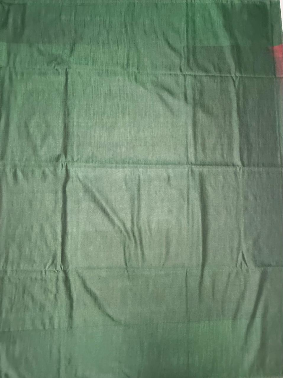 VSAS1240 - dark maroon color body , bottle green color pallu , blouse.