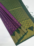 VSAS1244 - violet color body , bottle green color pallu , blouse.