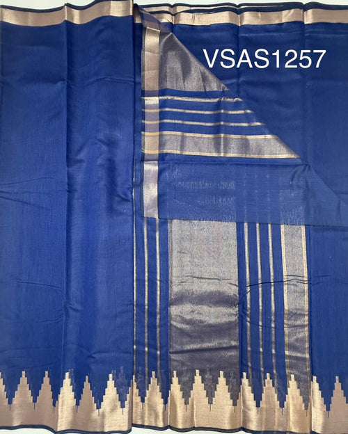 VSAS1257 - navy blue color body ,pallu , blouse.