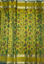 VSAS1270 - peacock green with blue color body , mehandi green color pallu , blouse.