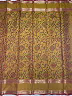 VSAS1316 - dual green color body , mustard color pallu , blouse.