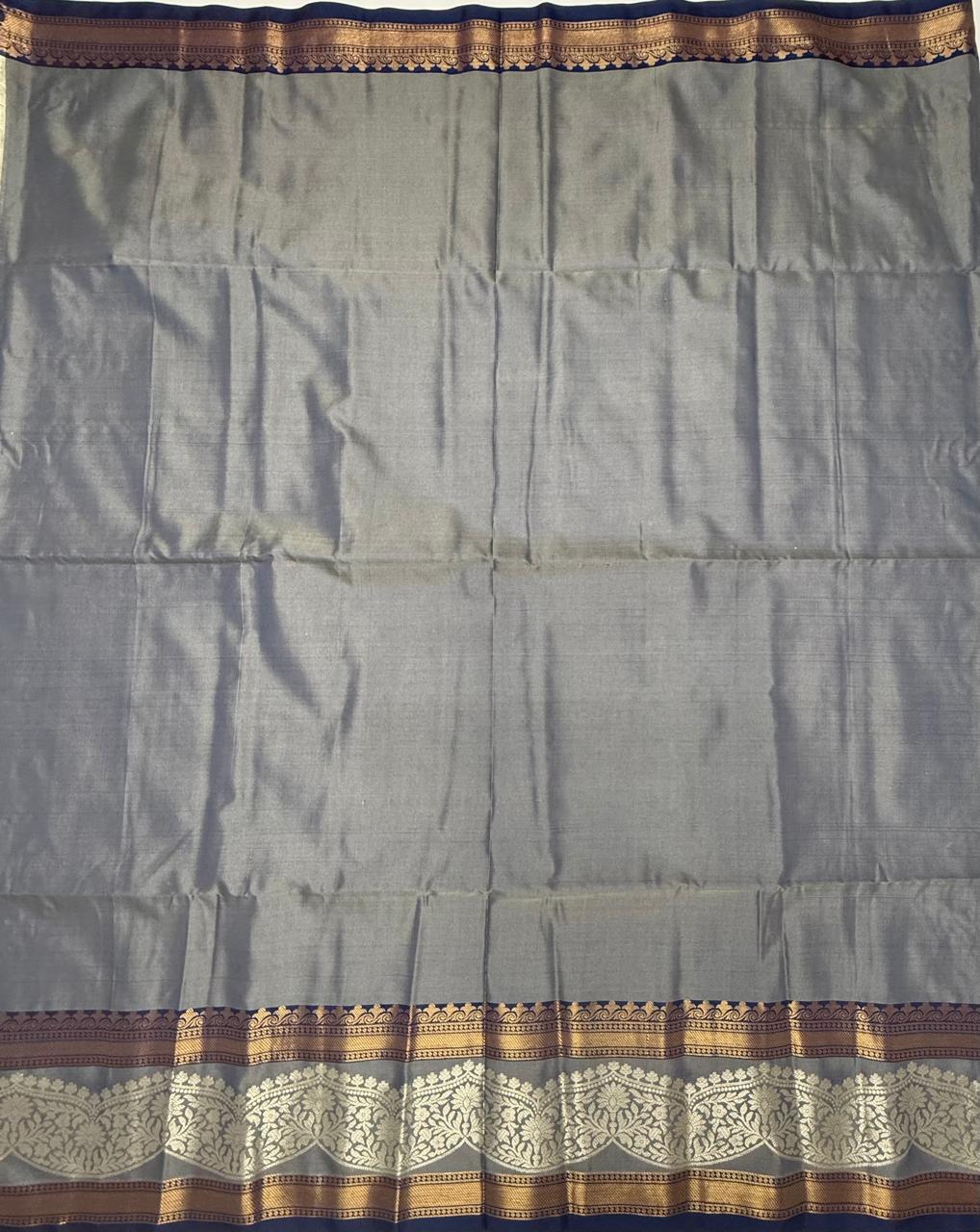 VSAS1332 - dual blue color body ,pallu , blouse.