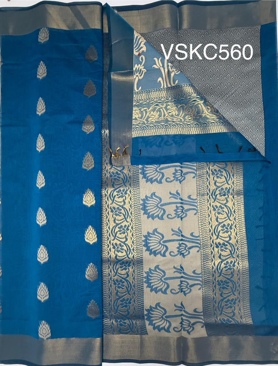 VSKC560 - blue color body,pallu , blouse.