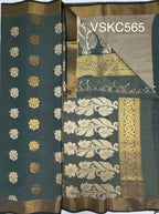 VSKC565 - green color body,pallu , blouse.