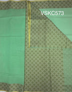 VSKC573 - rexona green color body , green with sandal color pallu , blouse.