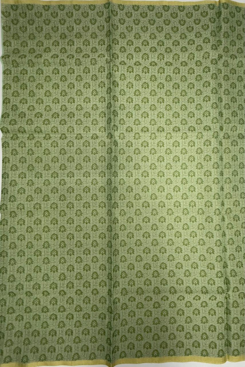 VSKC573 - rexona green color body , green with sandal color pallu , blouse.