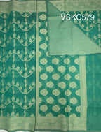 VSKC579 - sea green color body, pallu , blouse.