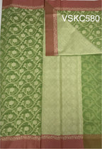 VSKC580 - light green color body,pallu , blouse.