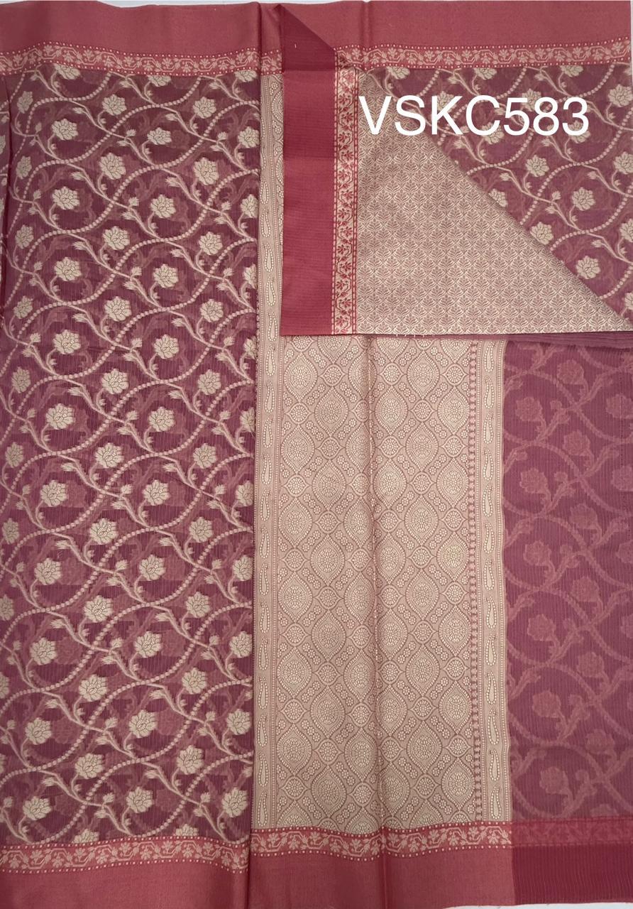 VSKC583 - onion pink color body,pallu , blouse.