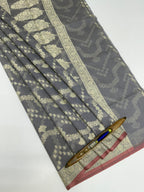 VSKC590 - grey color body,pallu , blouse.
