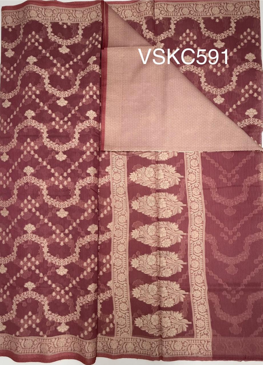 VSKC591 - onion pink color body,pallu , blouse.