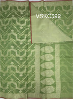 VSKC592 - pista green color body,pallu , blouse.