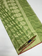 VSKC592 - pista green color body,pallu , blouse.