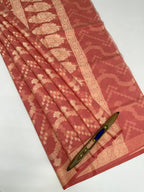 VSKC593 - peach color body,pallu , blouse.