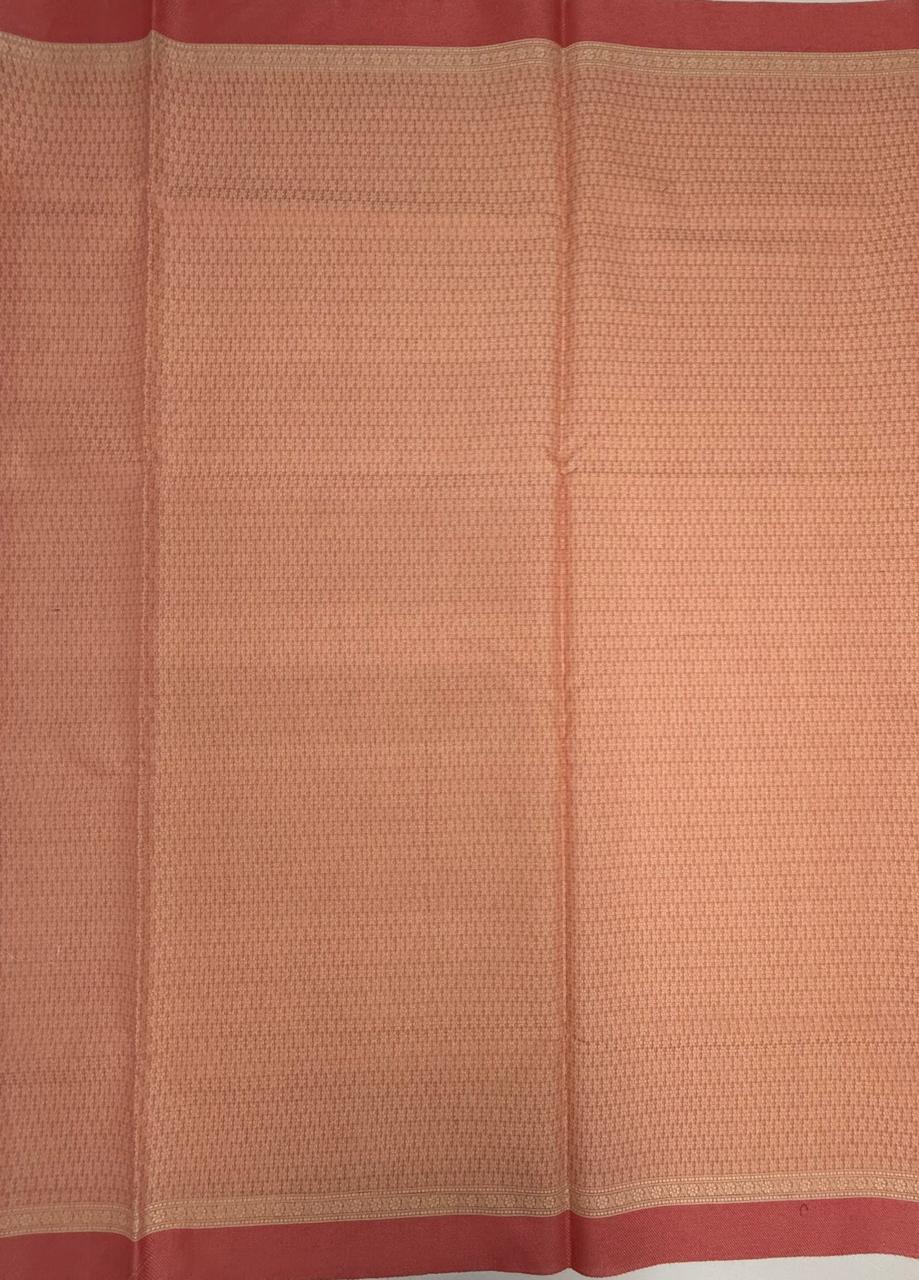 VSKC595 - peach color body,pallu , blouse.
