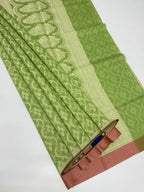 VSKC596 - pista green color body,pallu , blouse.