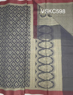 VSKC598 - grey color body,pallu , blouse.