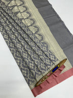 VSKC598 - grey color body,pallu , blouse.
