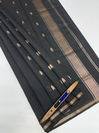 VSC993 - black color body, pallu,blouse.