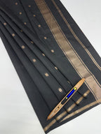 VSC997 - black color body, pallu,blouse.